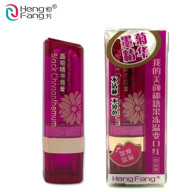 Hengfang бренд Температура-Изменен желе Губная помада длительный увлажняющий Бальзамы для губ водонепроницаемый Макияж цветок Губная помада