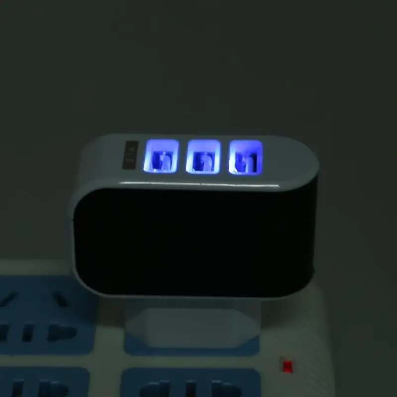 Alloet 3 شاحن يو اس بي 3 منافذ 5 فولت 2A لنا/الاتحاد الأوروبي السفر الحائط الهاتف المحمول شاحن آيفون X 8 7 ل سامسونج LED محول شاحن يو اس بي