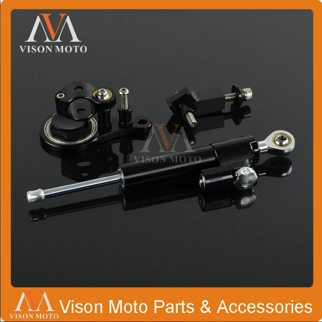 CNC Steering Damper Set Stabilizer With Bracket Mounting Assemblly For
