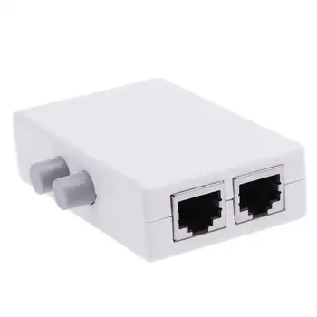 

100MHz Mini 2 Port RJ45 Network Ethernet Network Box Switcher Dual Port Manual Sharing Switch Adapter HUB