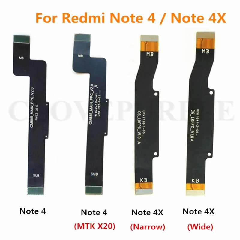 Материнская плата для Xiaomi Redmi Note 4 4X гибкий кабель запасные части Note4 Note4X|Шлейфы