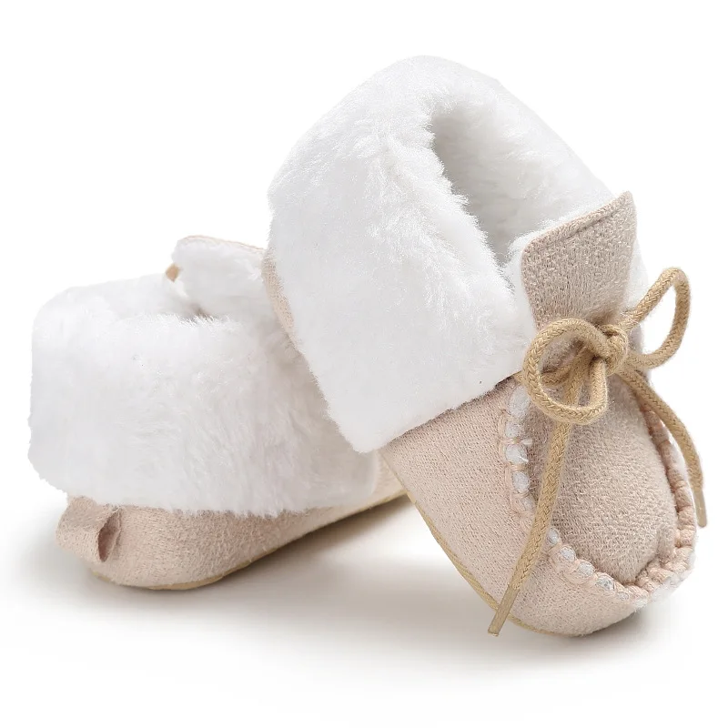 Sapatos de Bebê Sapatos de Pele de lã Meninas do Bebê Botas de Pele Botas de Bebê Inverno Botas Crianças Quentes Carneiro Couro Genuíno Menino 23 sapatos de pele de lã meninas do