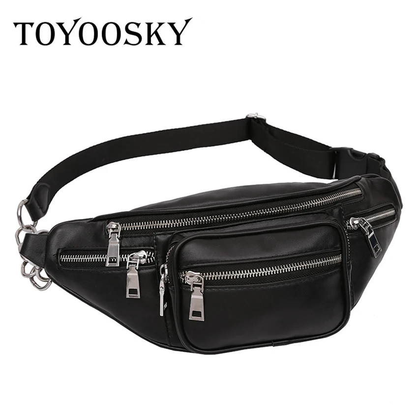 TOYOOSKY Crossbody حقائب للنساء بو الجلود العسكرية الكتف حقيبة صدر للرجال سعة كبيرة السيدات حقيبة سستة فاني الخصر حزمة