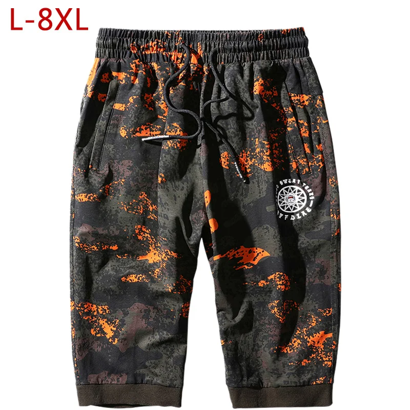7XL 8XL мужские камуфляжные шорты, хлопковые повседневные мешковатые короткие штаны, мужские летние модные удобные джоггеры, бермуды Masculina CYL11