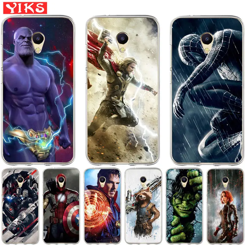 

Luxury Marvel Avengers Cover Cases For Meizu M5C M3s M5s M3 M5 M6 Note Soft Silicone Phone Back Cases For Meizu U10 U20 Pro 6