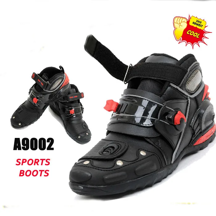 

Durable Microfiber Leather Authentic Men Motorcycle Road Boots, Cycling Shoes, Bicycle Footwear Motocross Boot Pro Biker