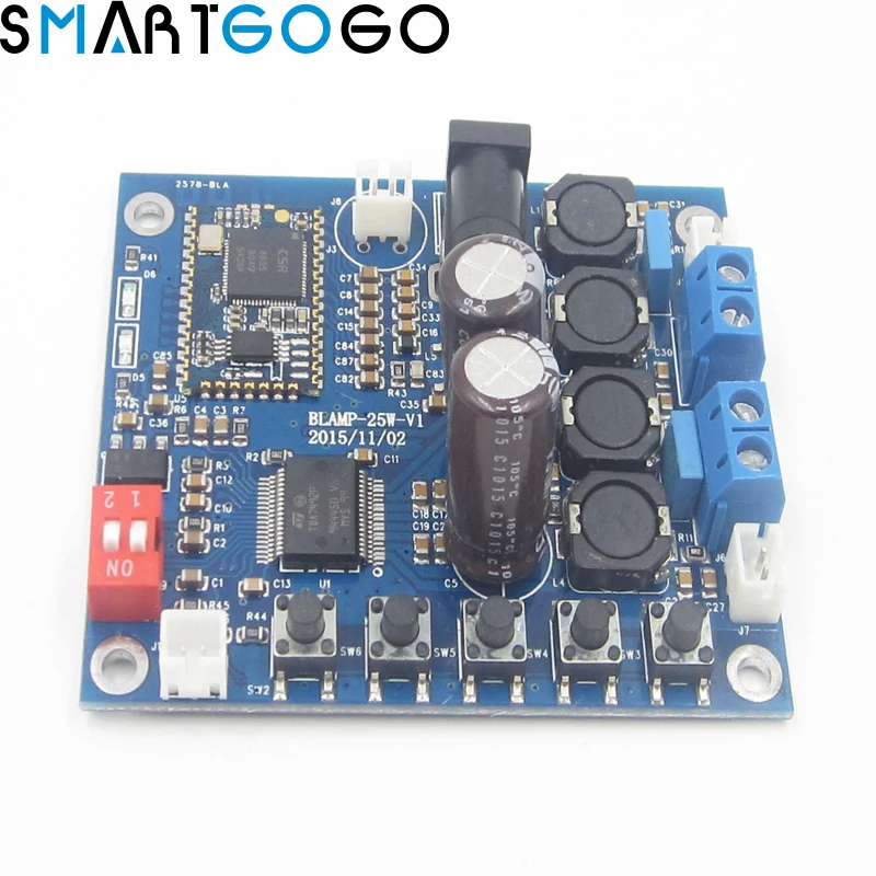

Digital decodificador Bluetooth CSR4.0 Audio Receiver amp mini Amplifier Board audio Module TDA7492P 25W+25W