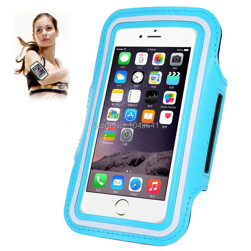 KIP6-1322_1_Sport Armband Case with Earphone Hole & Key Pocket for iPhone 6 & 6S  HUAWEI Y3 II  ZTE Blade GF3  and Less than 4.7 inch Mobile Phone