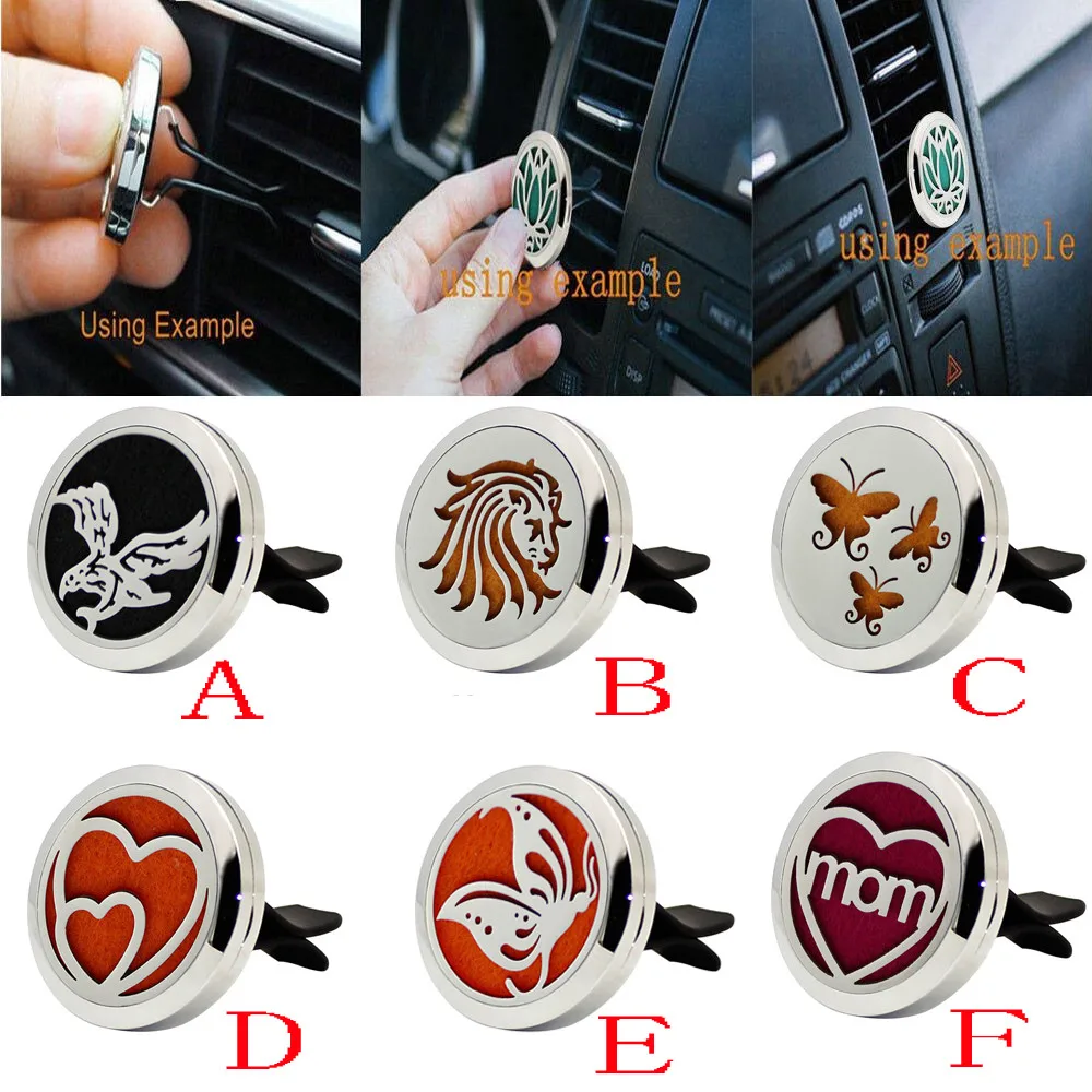 

Diffuser Car Styling Tree of life Stainless Car Air Auto Vent Freshener Essential Oil Diffuser Gift Locket Decor supplemental