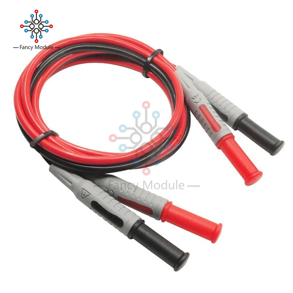 

2pcs Red Black Cables P1032 Multimeter Test Cable Injection Molded 4mm Banana Plug Test Line Straight to Straight Test Cable
