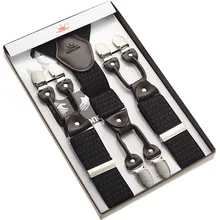 Мужской 120 см Для мужчин бренд солнце повседневная подтяжки 6 clip С НАБОРНЫМИ БРЕТЕЛЬКАМИ Для мужчин в западном стиле брюки клип подтяжки