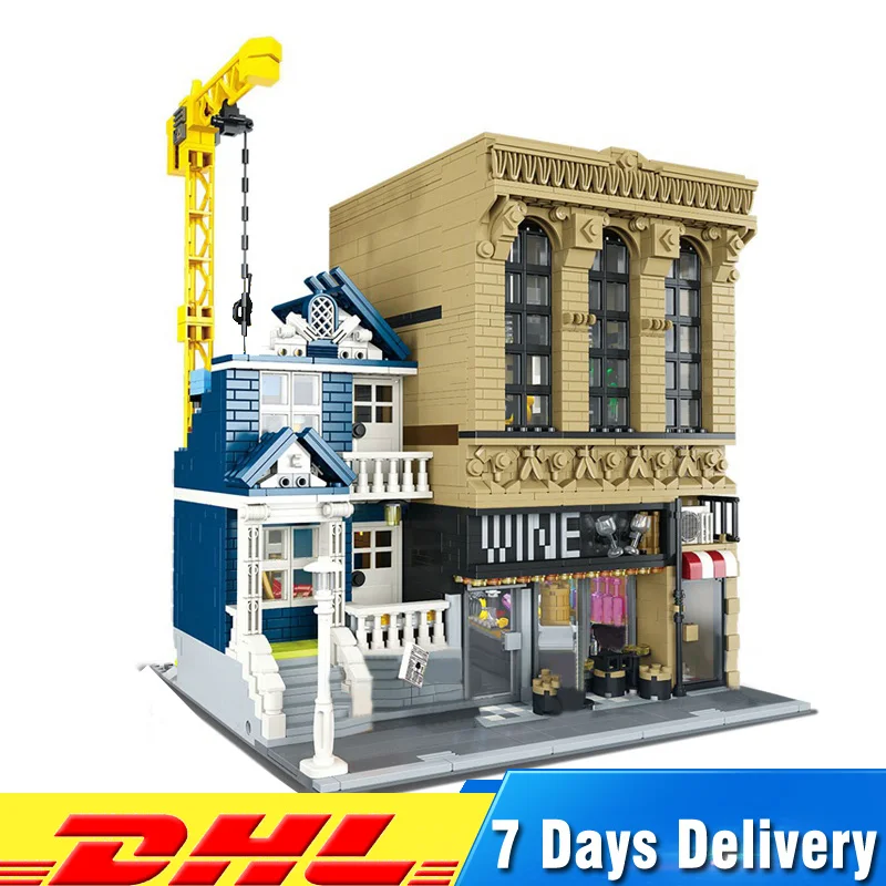 2841Pcs Genuine Streetsight MOC Series The Bars and Financial Companies