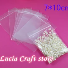 Распродажа! Lucia crafts 7*10 см 48 шт./лот сумка для хранения прозрачная упаковка мешок замка застежка-молнии с застежка-молния H1012