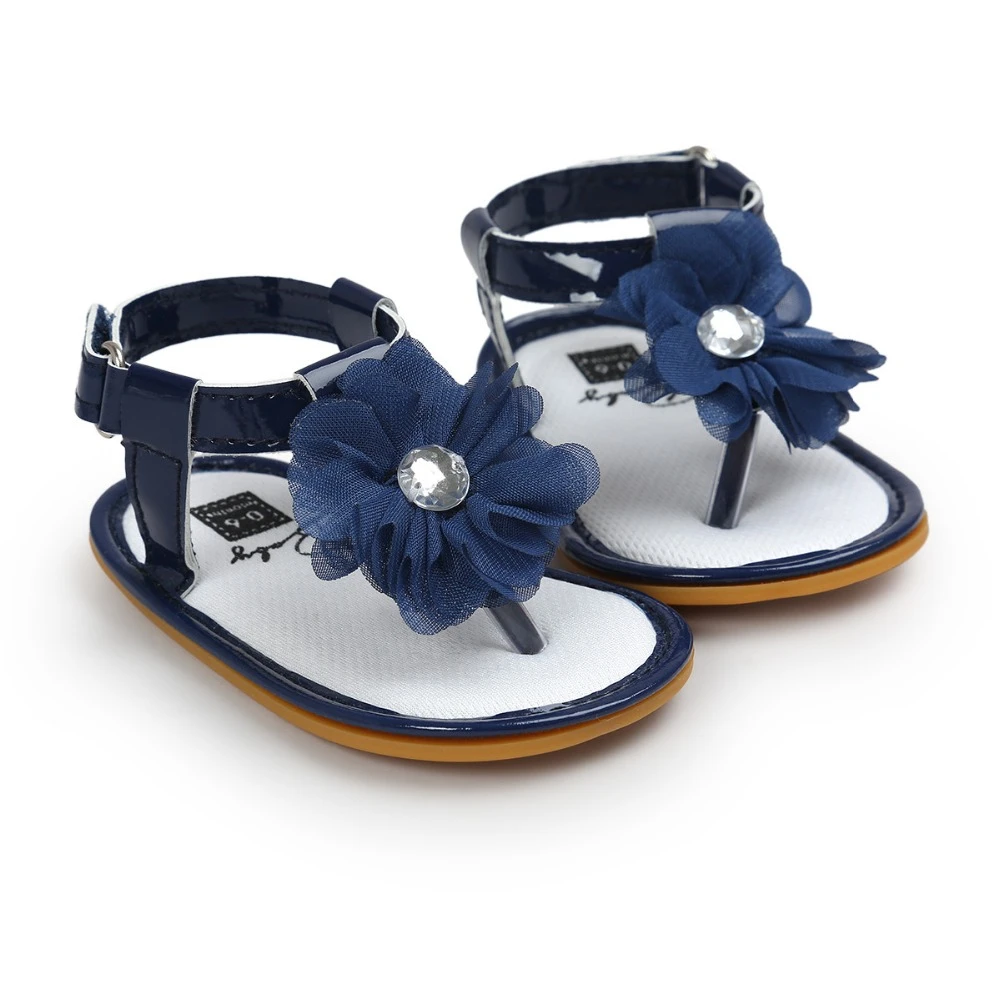 Zapatos verano con flores para bebé, sandalias azules niña pequeña, zapatos de sol para 0 ~ 18M CX21A|baby sandals girls|sandale bebesandals baby - AliExpress