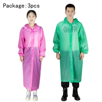 

3 PCS Universal Transparent Raincoat Waterproof Men and Women Rain Cover Poncho Impermeable Rainwear Wholesale price