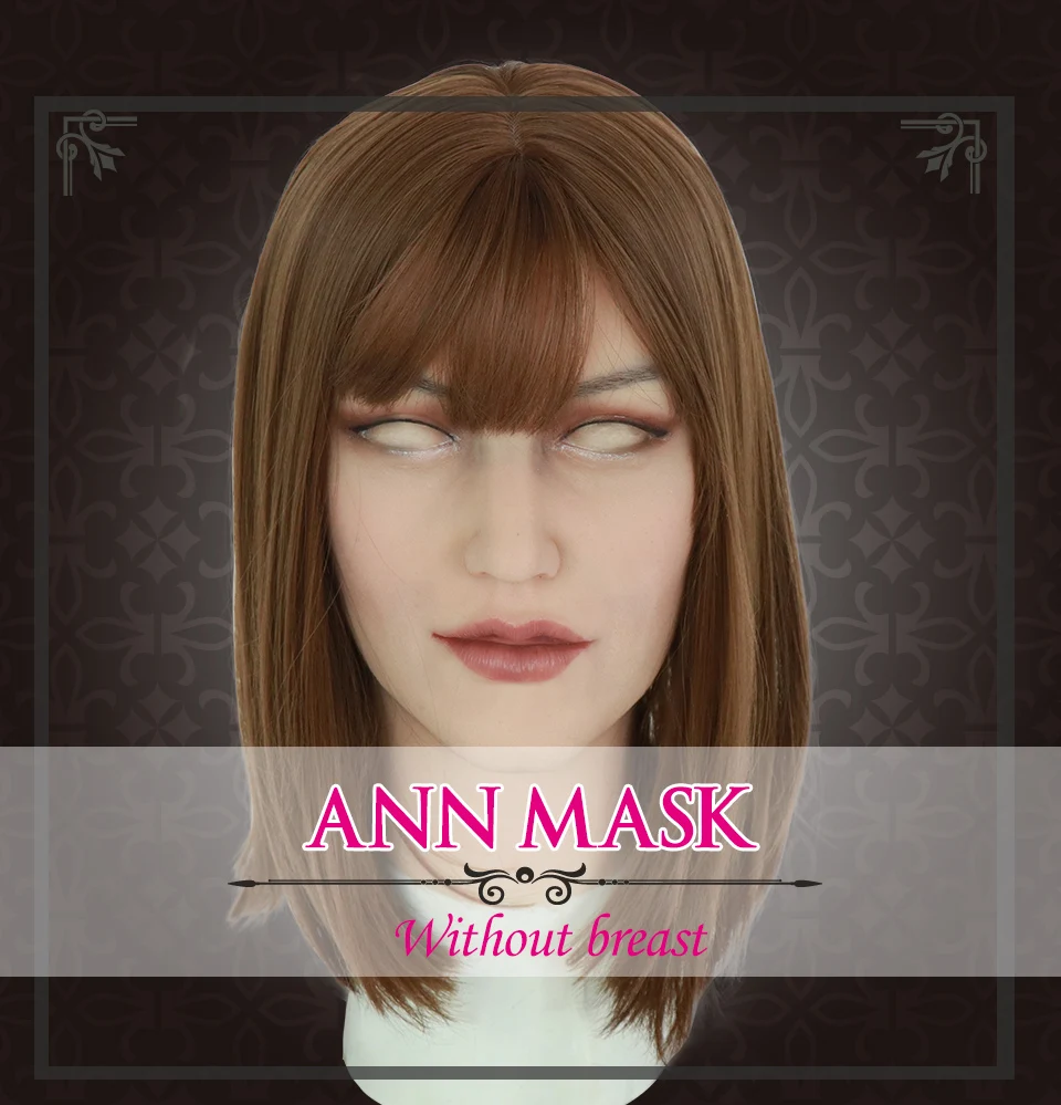 Realmaskmaster, силиконовая маска Ann, искусственная, с реалистичной кожей, маска для трансвеститов транссексуалов, для мужчин, транссексуалов, трансвеститов, трансвеститов, латексная Сексуальная