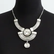 Luxury Fashion Crystal Necklace Retro exaggerated Glass gems Statement Necklace Gros Collier Femme 2015 Charm Maxi Necklace residence major suit high set counters million baroque full luxury retro dinner exaggerated statement necklace girlfriend gift