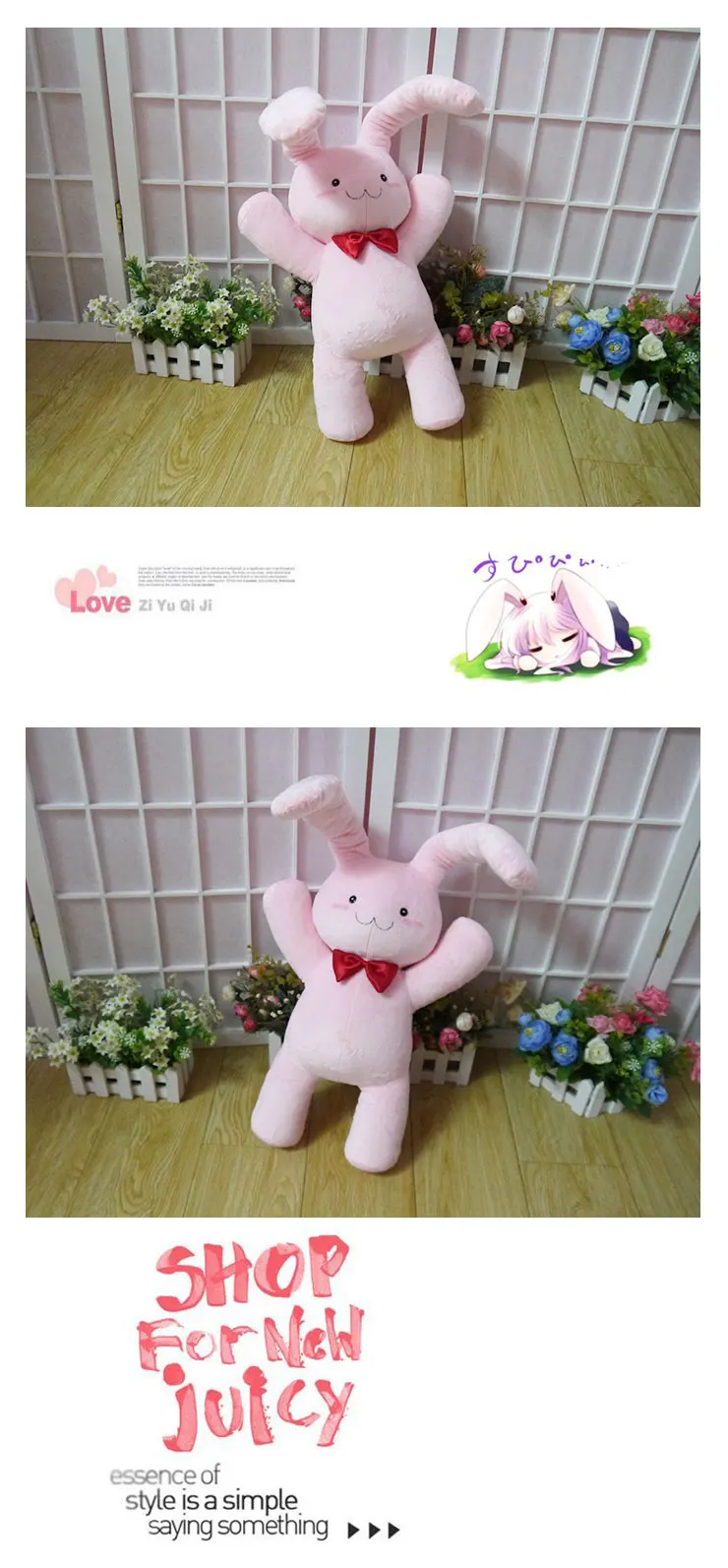 Brinquedo de Pelúcia Macio para o Presente Anime Ouran High School Host Clube Mitsukuni Haninoduka Mel Boneca Coelho 38 cm Travesseiro 4 Filmes e TV