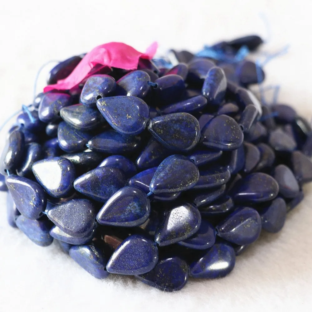 

Natural Lapis lazuli stone 13x18mm water drop beads diy loose Beads 15"B601