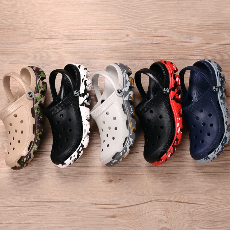 Crocse Outdoor Mens Sandals Summer Beach Sandals Men Clogs Croc Shoes Sandale Homme Sandalias Homem Erkek Sandalet Size 39-47