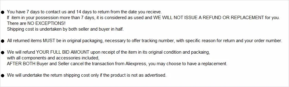 7 - Return & Refund Contents