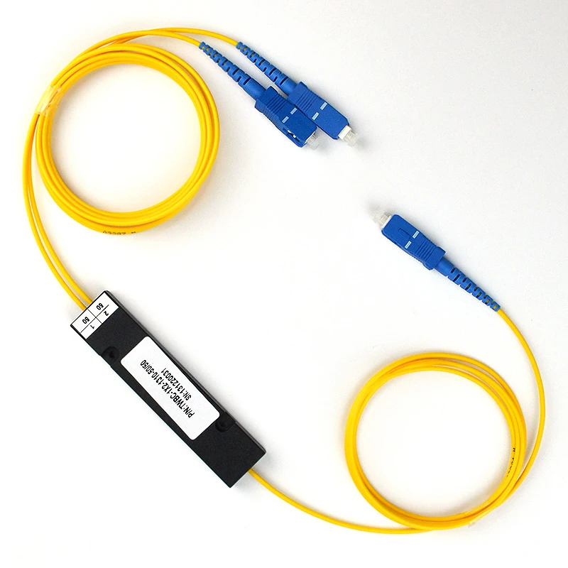 

2PCS SC/UPC 1x2 FBT Fiber Optic Splitter 1310/1550nm Singlemode, PLC Splitter Module SM 1M