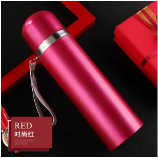 Thermos Cup Customized Logo with Free Stainless Steel Vacuum Flasks 500ml Gifts Lettering Advertising Cup Printing - Цвет: Red