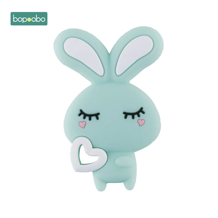 Bopobo 1 шт. DIY Стартовые наборы Детские кусачки игрушки мультфильм изгой кролик укрепление зубной тренировки Силиконовые Прорезыватели кулон в виде животного
