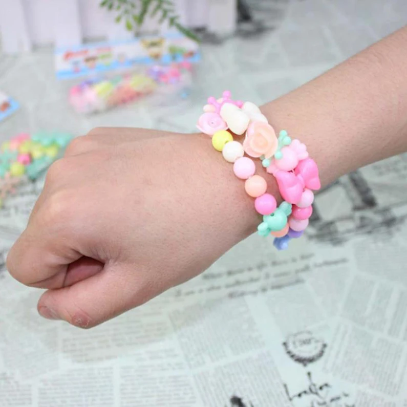 Детская игрушка с бисером головоломка материал "сделай сам" сумка носить бусы девушка ожерелье браслет подарок ювелирные изделия