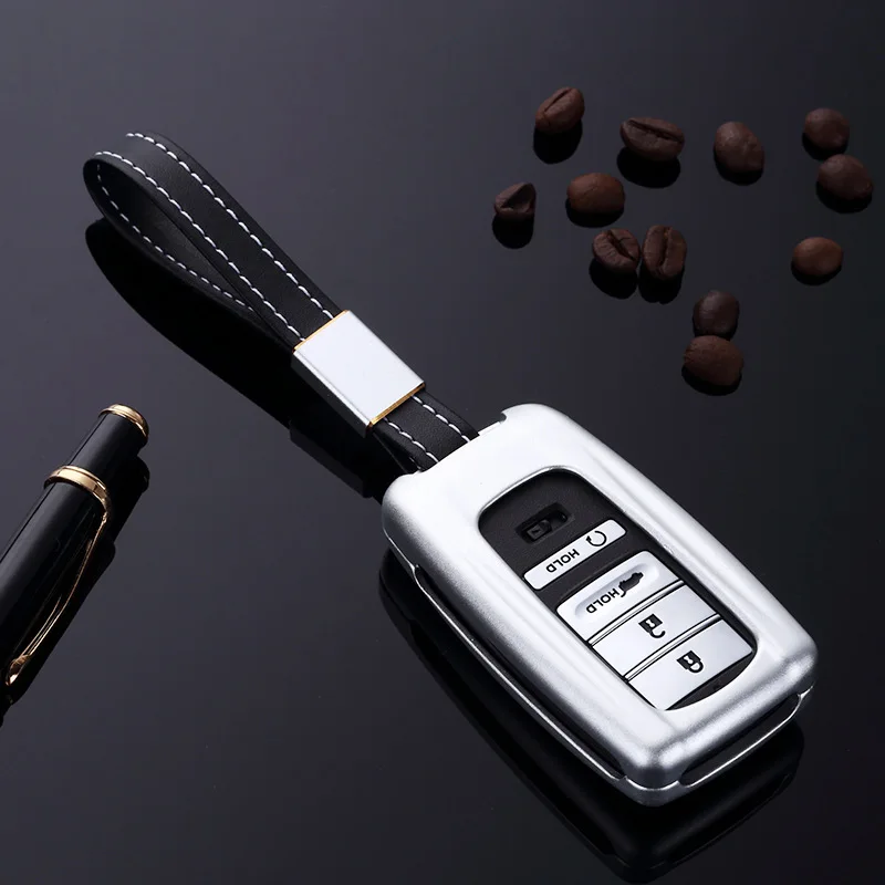 

Aluminum Alloy Car Smart Remote Key Case Cover Holder Fob Shell Car accessories For ACURA RLX RDX MDX ILX TLX 2016