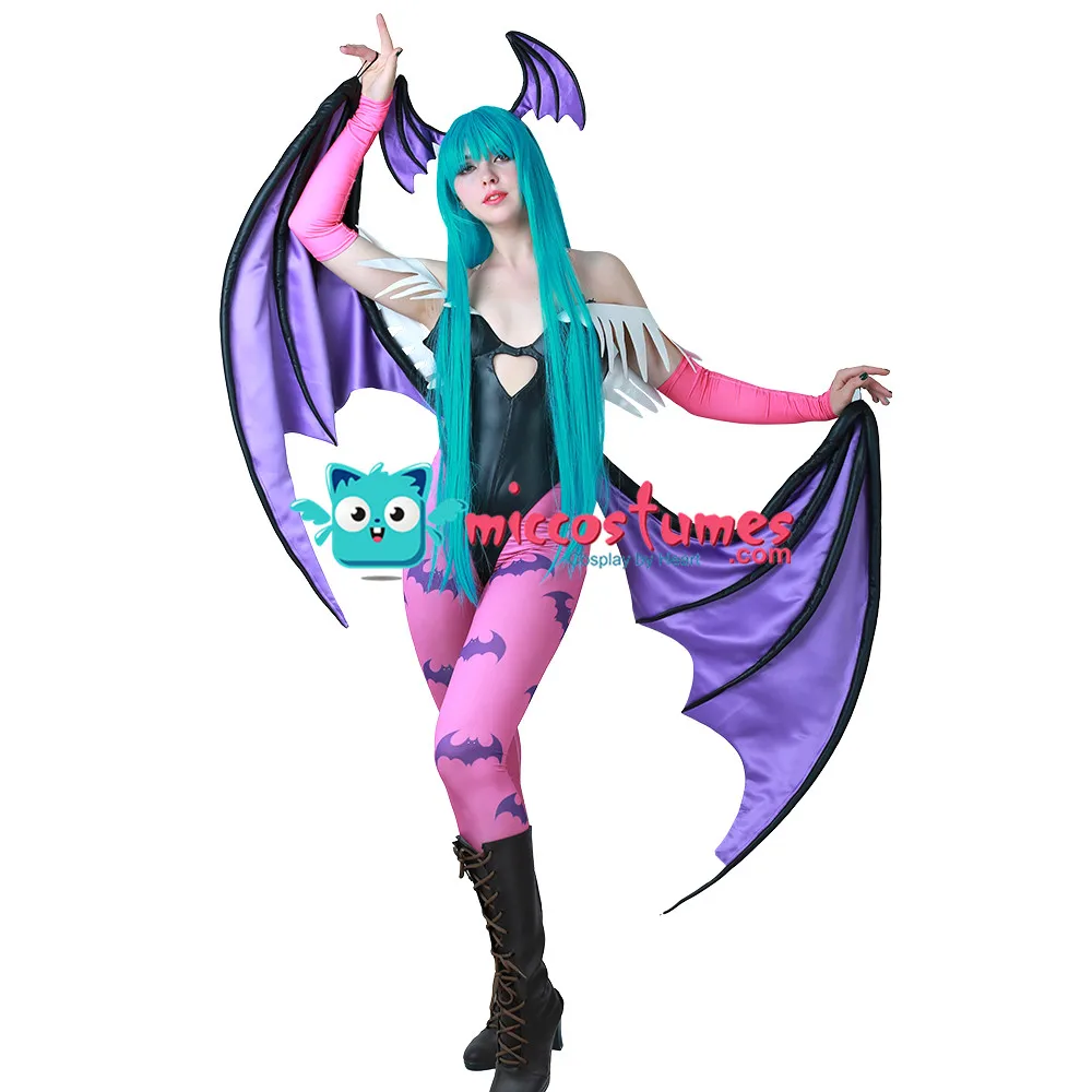 Женский костюм с крыльями Morrigan Aensland для косплея|Костюмы из фильмов и ТВ| |