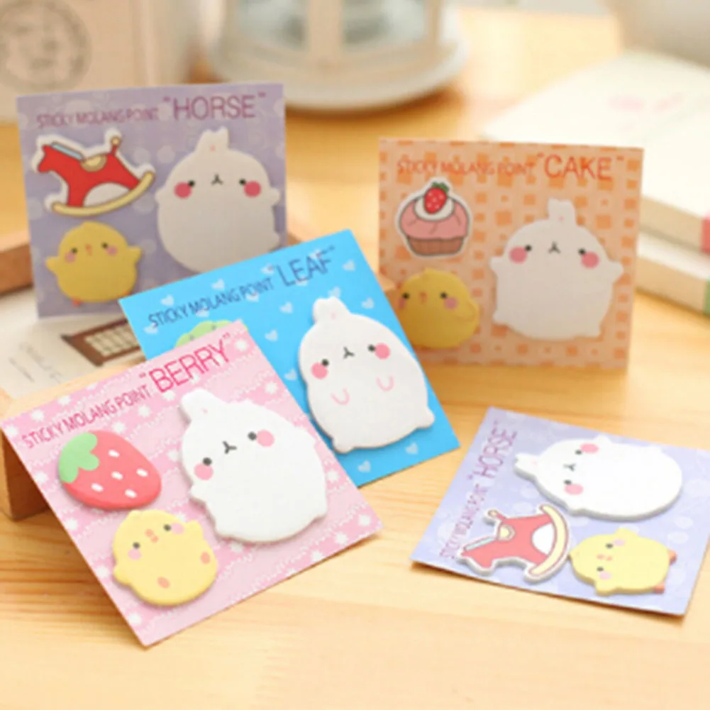 

New Korean Cartoon Rabbit Sticky Notes Creative Post Notepad Memo Pads Office Supplies School Stationery