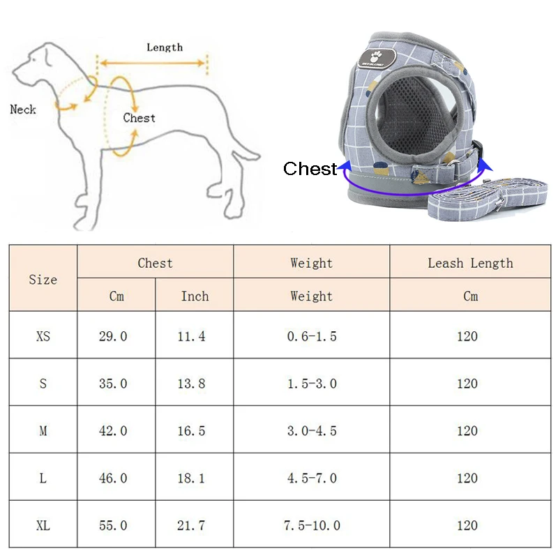 Светоотражающие Собака Жгут жилет Легкий Управление для малых и средних собак Регулируемый собаки жгут и поводок набор щенка ходить цепи привести