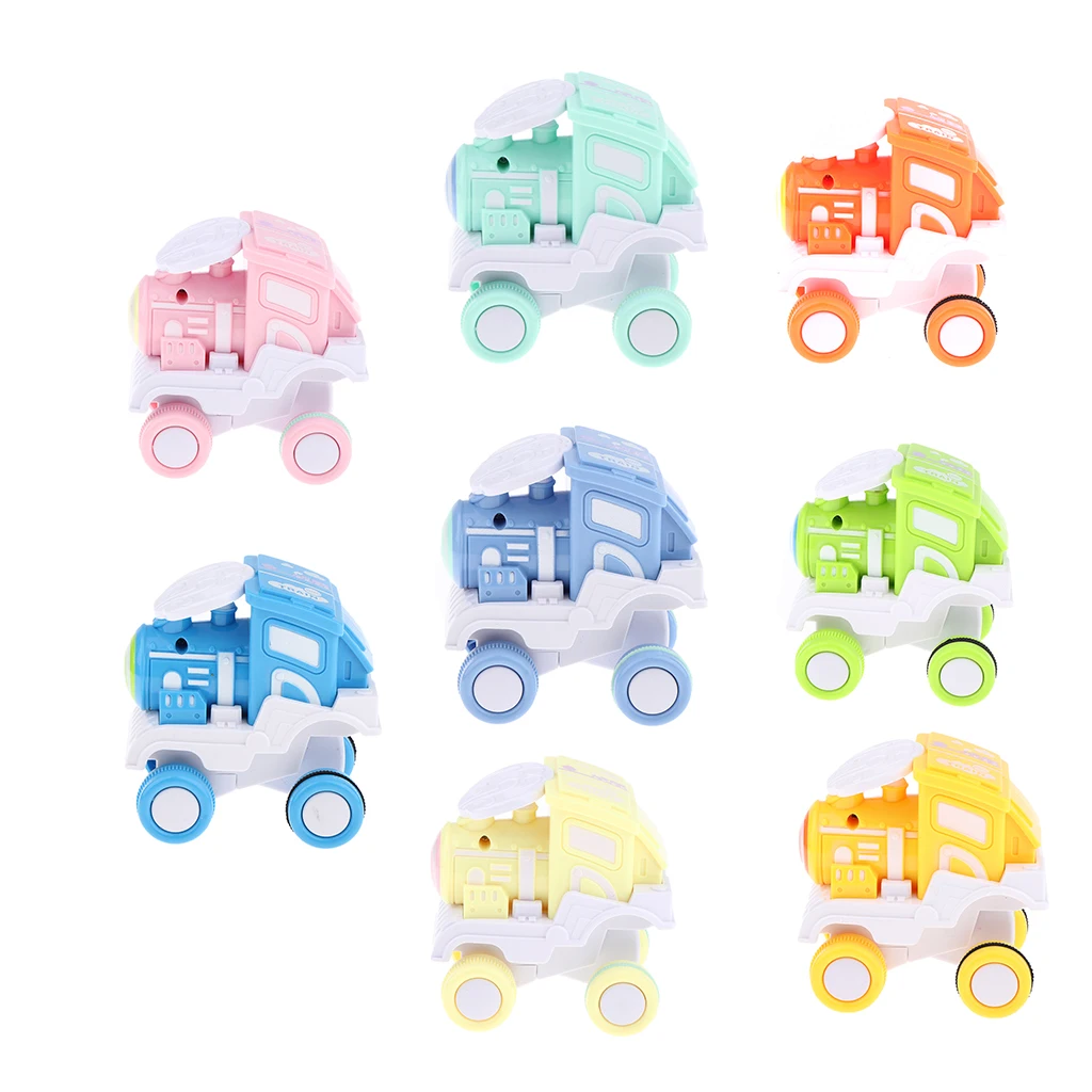 Funny Train Model Toys For Girls Boys Friction Powered Press And Go Car 360° Rolling Train Kids Play Baby Vehicles Model