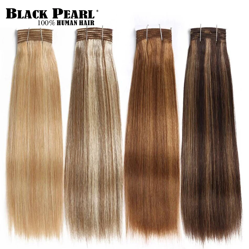 Black Pearl Remy Hair Brazilian Yaki Straight Human Hair Bundles