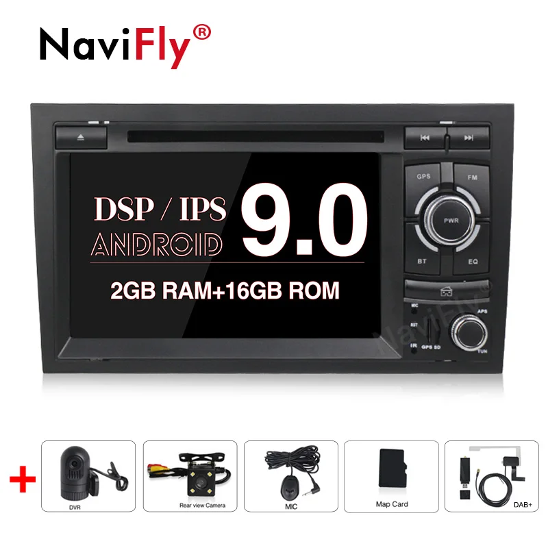 

NaviFly 7'' screen IPS/DSP Pure Android9.0 Quad core for Audi A4 B6 B7 S4 B7 B6 RS4 B7 SEAT Exeo Car Radio dvd gps player