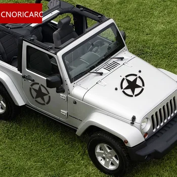 

CNORICARC Car Door Hood Stickers Wrangler Car Vinyl Sticker Army Star Car Decals for Jeep Wrangler/Grand Cherokee