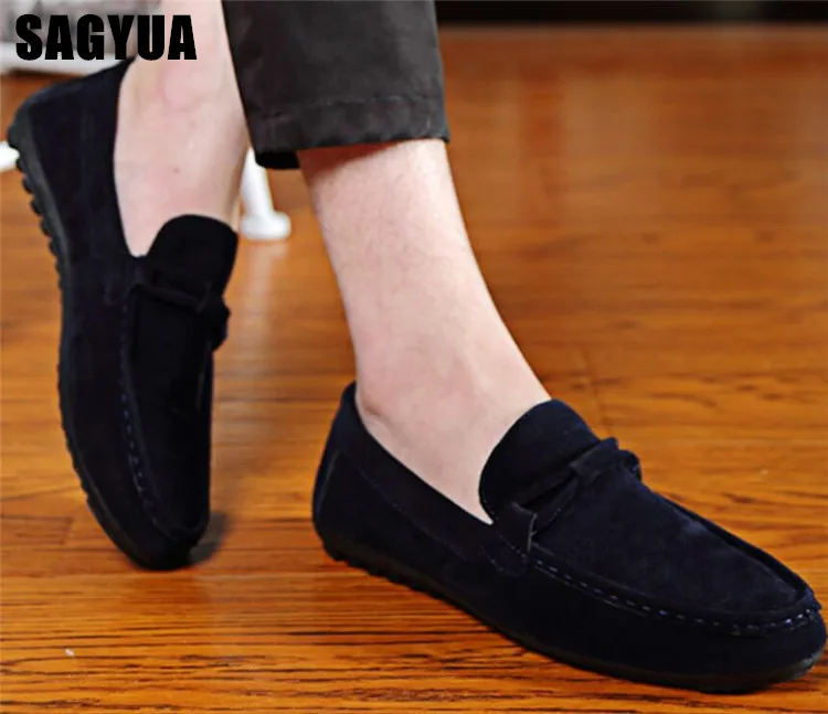 

2019 spring summer Men's Footwear casual shoe men Breathable Loafers Comfort Slip On shallow casual shoes boy Driving shoes A601
