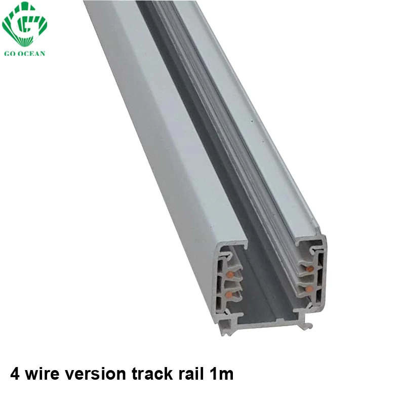 Трековый светильник ing Track Rail 1 м 3 фазы 4 провода световой сигнал цепи raill Глобальная система светодиодный Трековый Точечный светильник rail 10 шт./лот