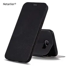 

Netarlier New Arrival Fashion Leather Case For Samsun S7 Edge Abrasive TPU Superfiber Leather and Cashmere Inner Lining 5.5 inch