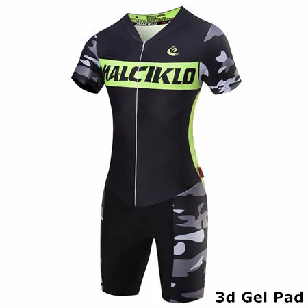 Malciklo высокое качество Триатлон Skinsuit черный Велосипедная форма быстрый сухой Для мужчин Велоспорт Джерси Pro Ropa Ciclismo Майо - Цвет: 3D Pad and Pockets