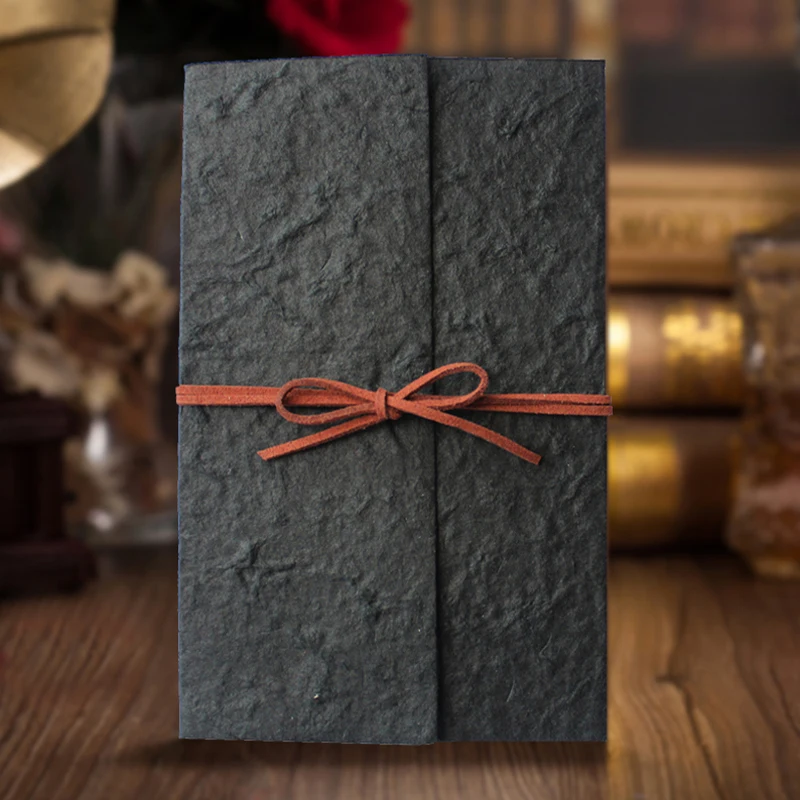  Vintage Black Wedding Invitations with Envelopes Elegant Invitations for Unique Wedding Theme Rusti - 32997633230