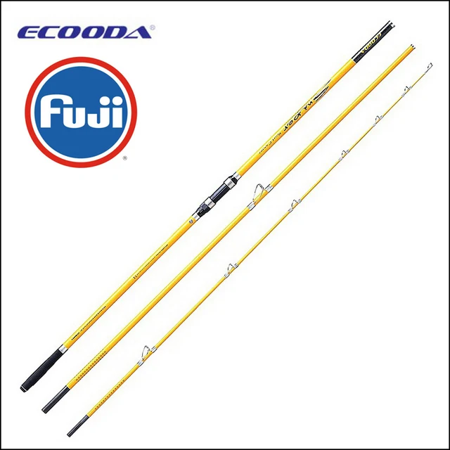 Cheap express shipping Ecooda sniper surf caster fishing rod 3 section 4.05m 4.30m 30-50# 120-200g FUJI guide and reel seat