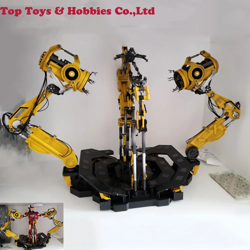 1/6 Scale Suit-up Gantry Iron Man Diecast Alloy Armour Dismantling Station With light control For Iron Man MK4 Toys