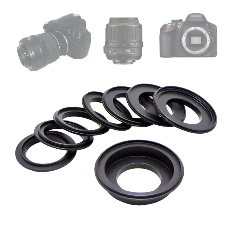 Кольцо адаптер для обратного макрообъектива 49 52 55 58 62 67 72 77 мм Nikon AI Mount D3100 D7100 D7000