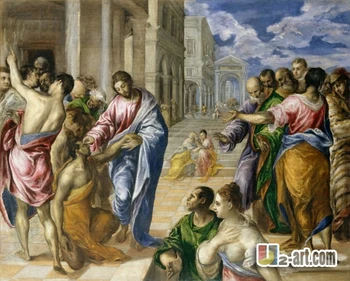 

Canvas Prints (el Greco Christ Healing the Blind) home supplies canvas printed art classic oil painting Religion-177