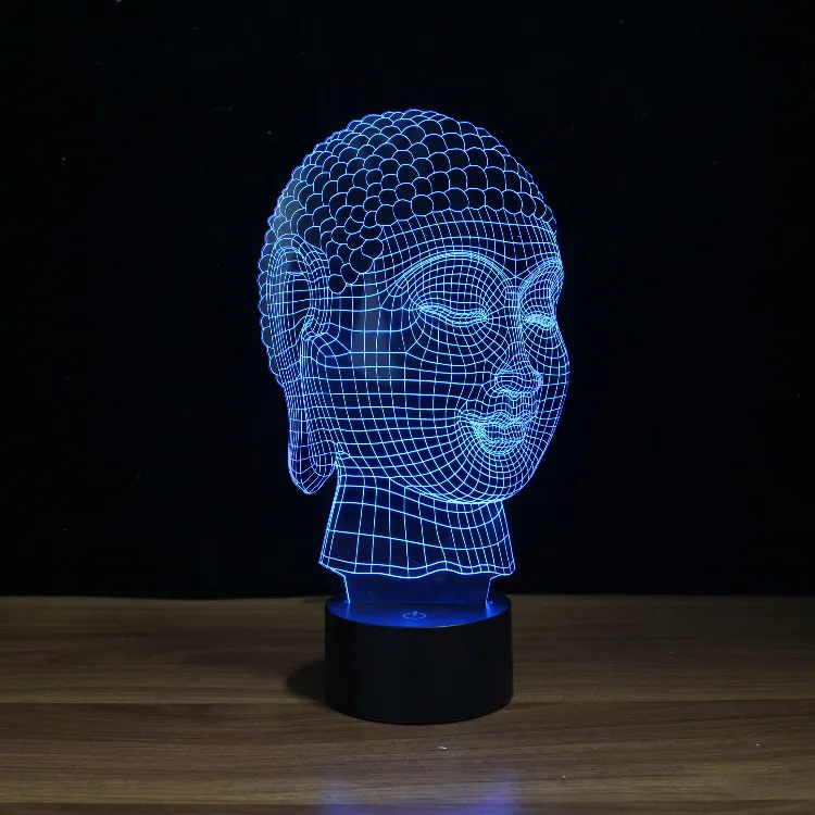 

Free Shipping, YJM-2929 Chinese 3d effect buddha shape touch light lamp with touch control portable Lamp