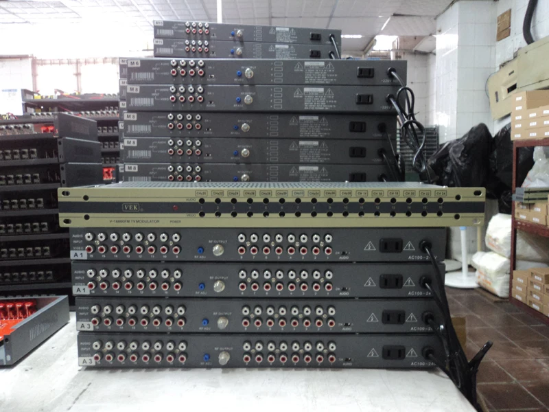 16 Way CATV modulator, interval channel, RF signal output, NTSC modulator,PAL-B/G modulator, PAL-DK/I modulator for hotel