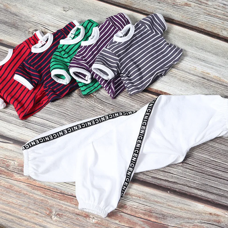 

1/3 BJD doll clothes Five color Striped shirt and trousers