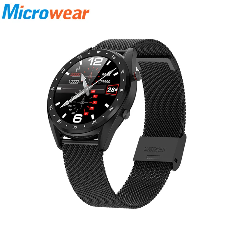 

L7 Smart Watch men ip68 Waterproof Heart Rate Monitoring Blood Pressure ECG MTK2502 sports smartwatch For Android Metal Strap